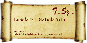 Turbéki Szidónia névjegykártya